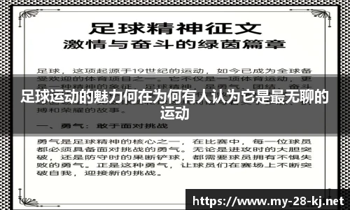足球运动的魅力何在为何有人认为它是最无聊的运动